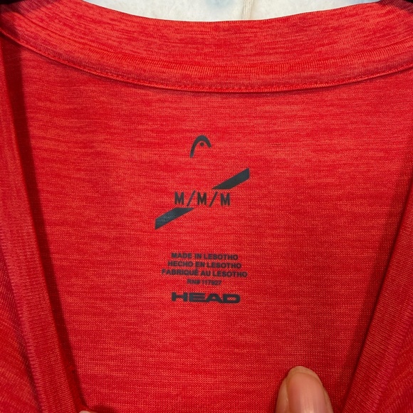 HEAD T-Shirt Mens Size Medium Orange Heathered Short Sleeve Performance - Picture 4 of 9